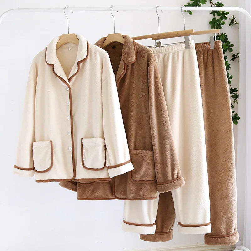 Luna Velour Fleece Pajama Set