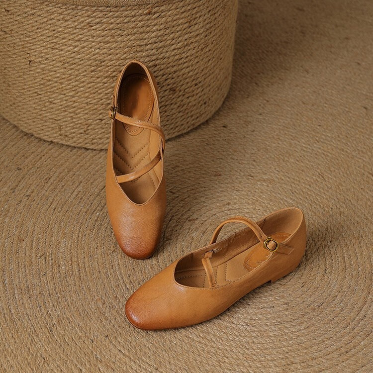 Serena Leather Flats