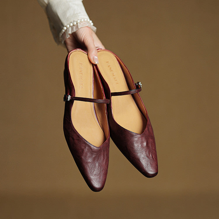 Belleza Genuine Leather Mules
