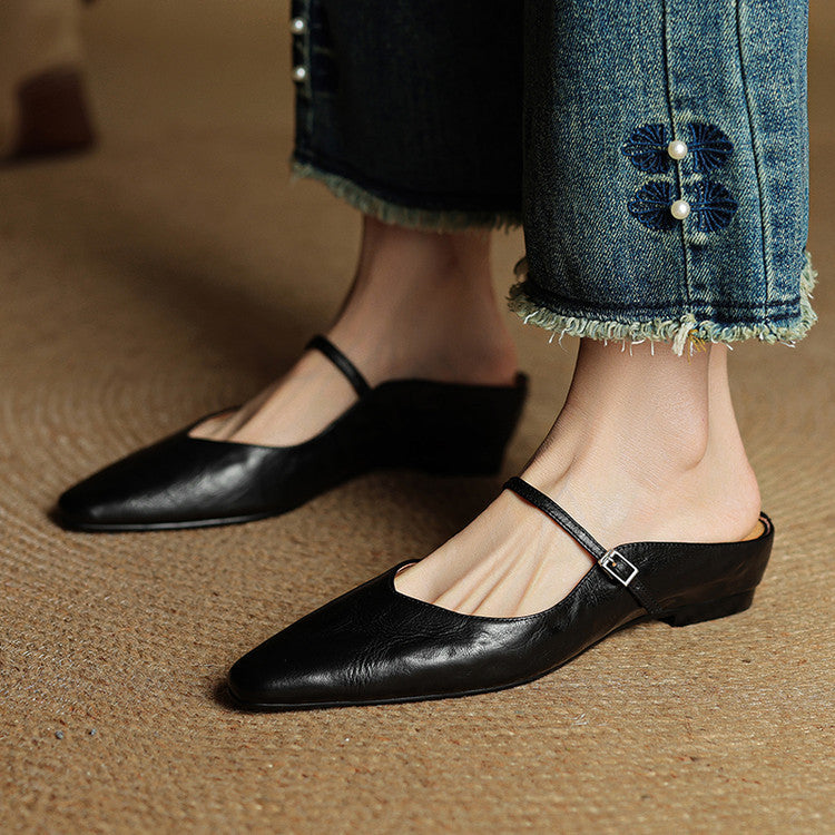 Belleza Genuine Leather Mules