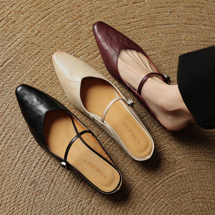 Belleza Genuine Leather Mules