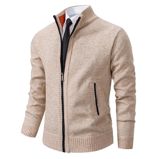 Traverse Strickjacke mit Reißverschluss