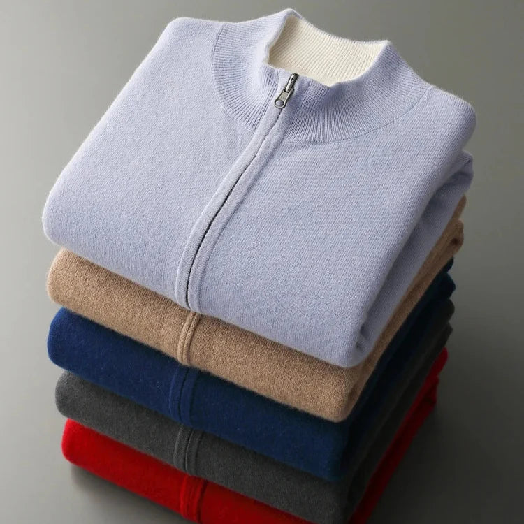 Venetto Cashmere Zip Cardigan