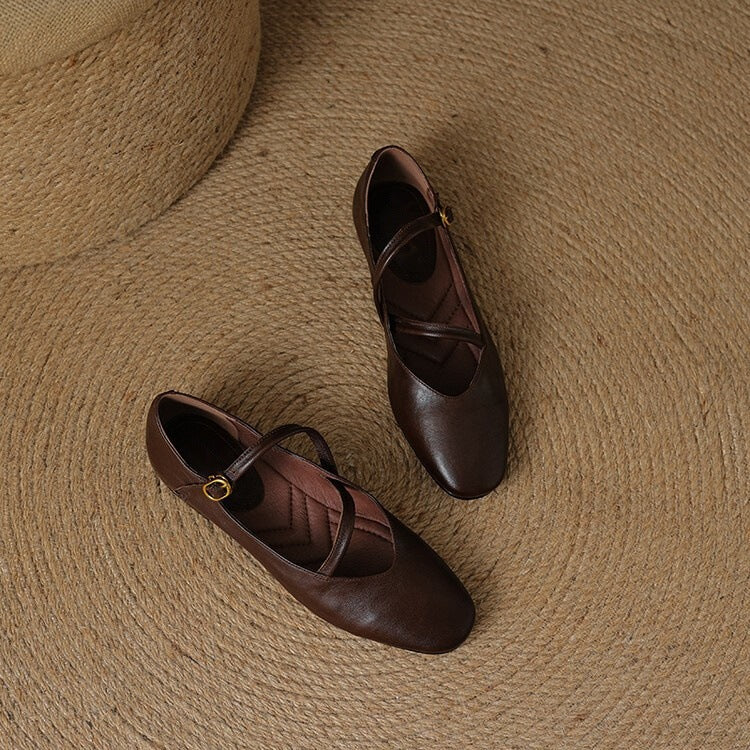 Serena Leather Flats
