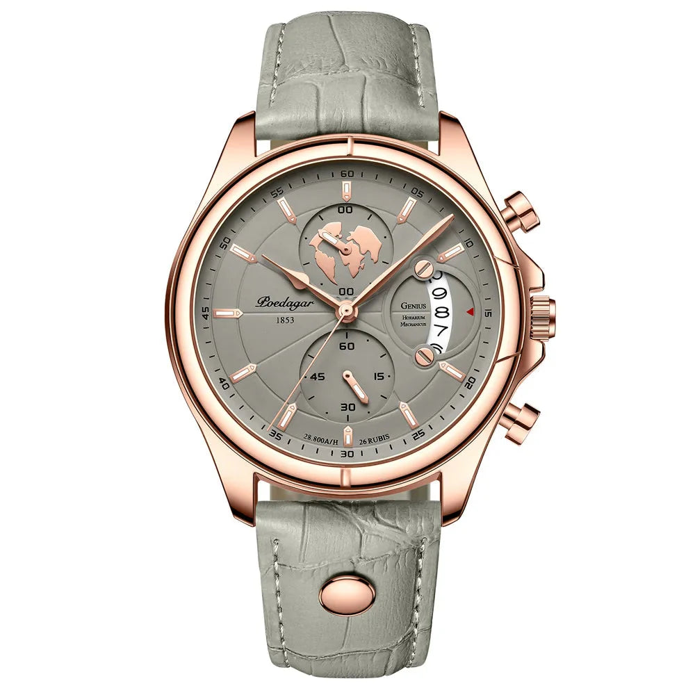 Poedagar Classic Chronograph Watch