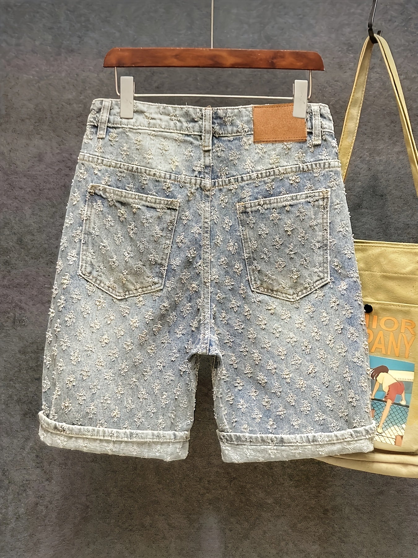 Jacquard Denim Shorts