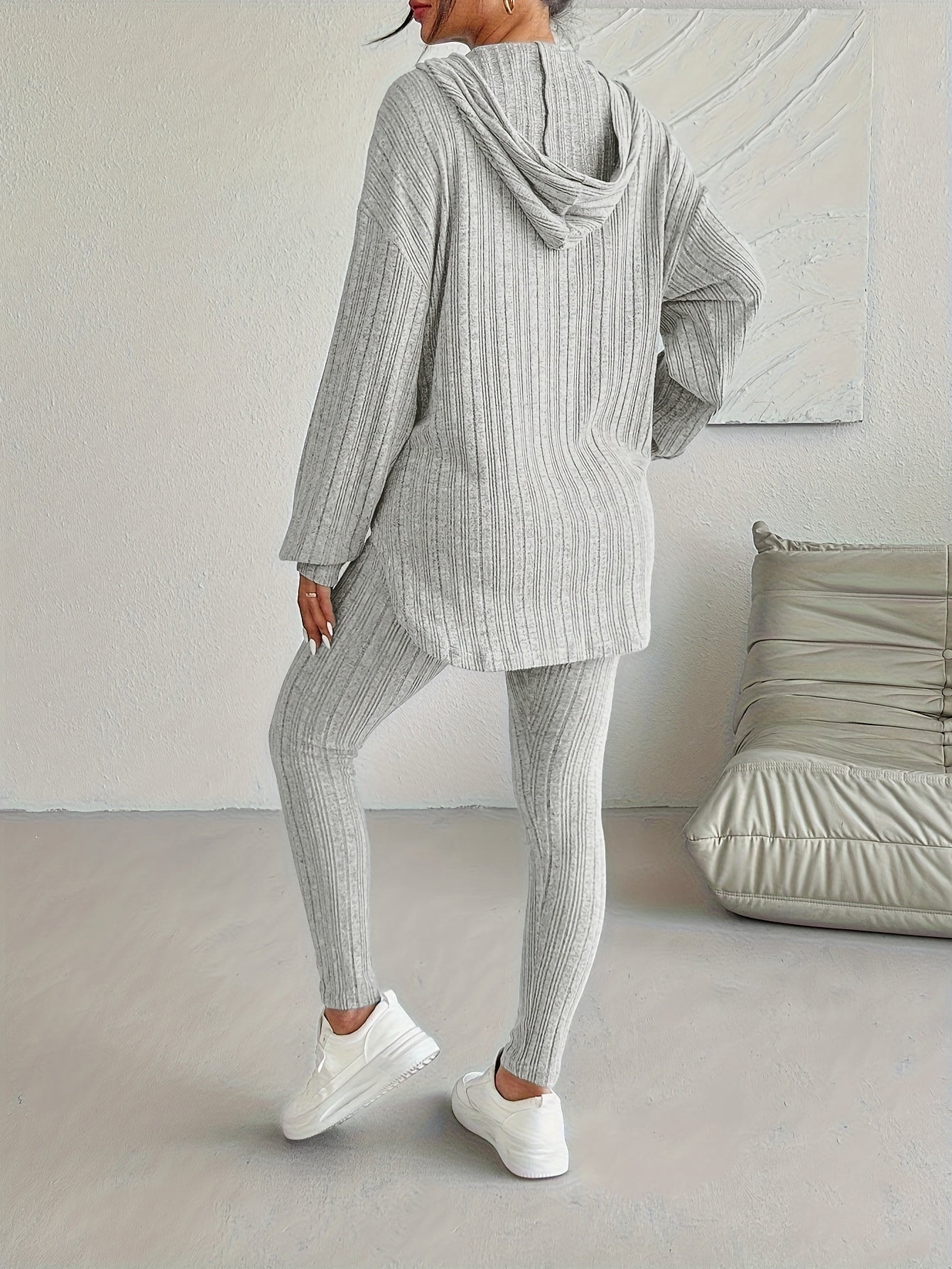 Cristina Ribbed Knit Lounge Set