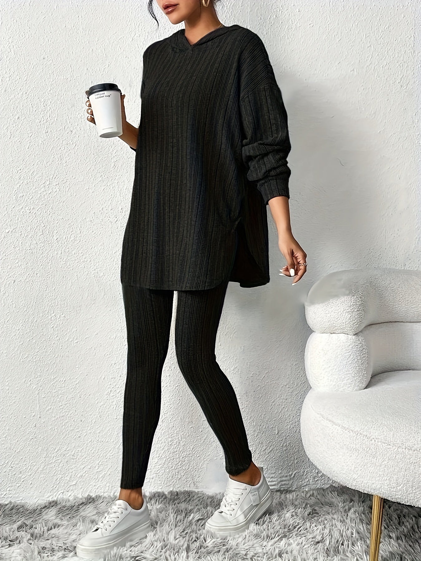 Cristina Ribbed Knit Lounge Set