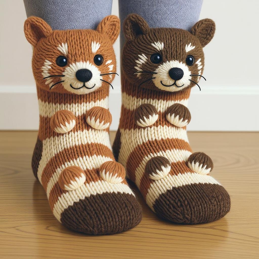 Animal Cozy Knit Socks