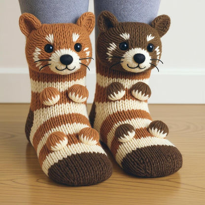 Animal Cozy Knit Socks