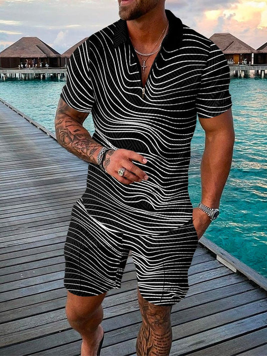 Spider Silk Polo Shirt And Shorts Co-Ord