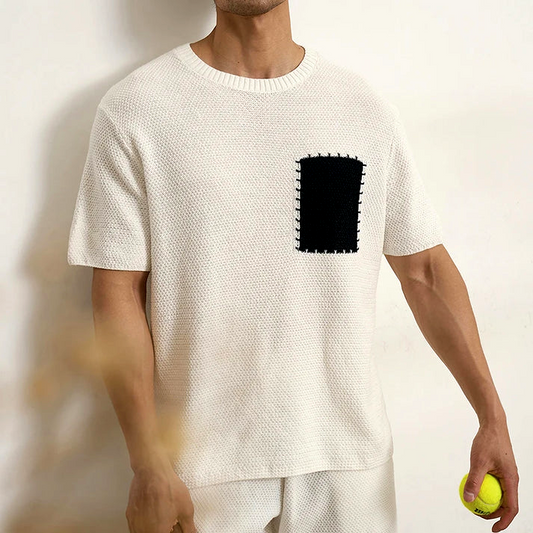 T-Shirt mit Strickpatch „Wesley“