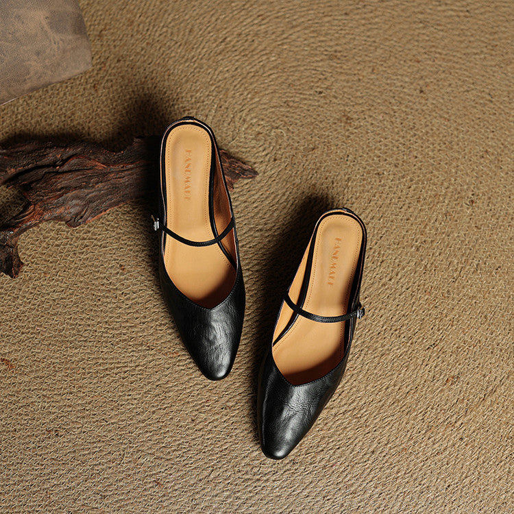 Belleza Genuine Leather Mules