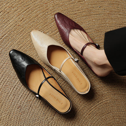 Belleza Genuine Leather Mules