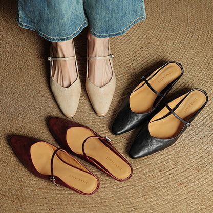 Belleza Genuine Leather Mules