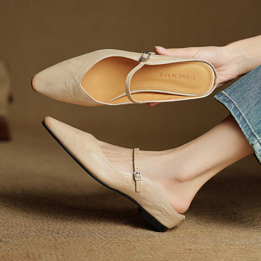 Belleza Genuine Leather Mules