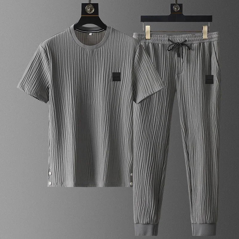 Milano Ribbed Lounge T-Shirt & Pants Set