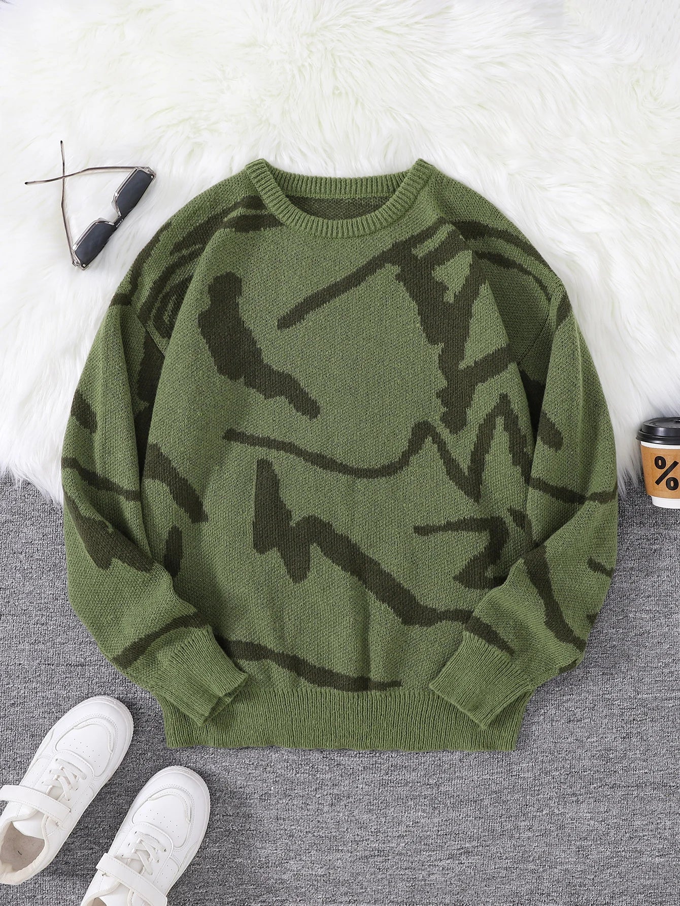 Abstract Knit Sweater