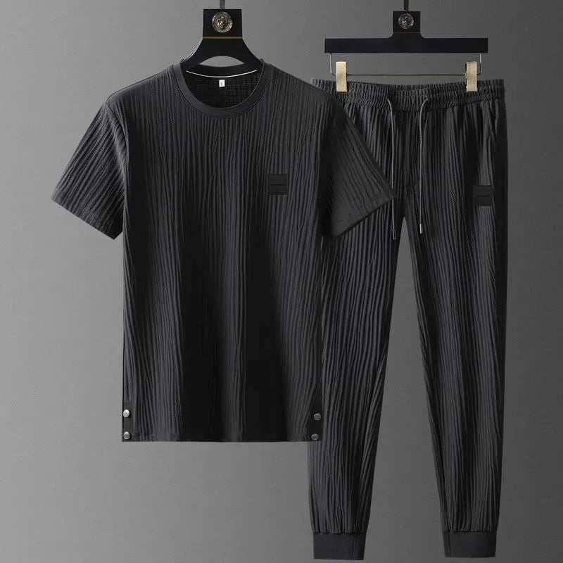 Milano Ribbed Lounge T-Shirt & Pants Set