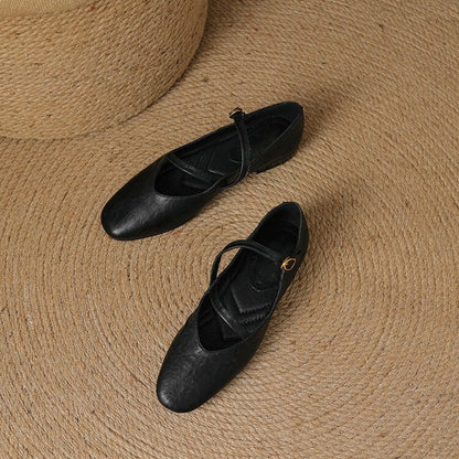 Serena Leather Flats