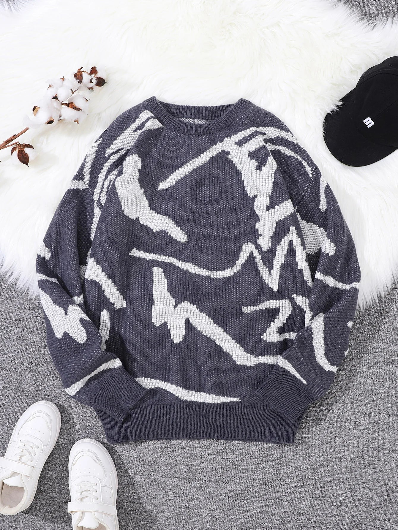 Abstract Knit Sweater