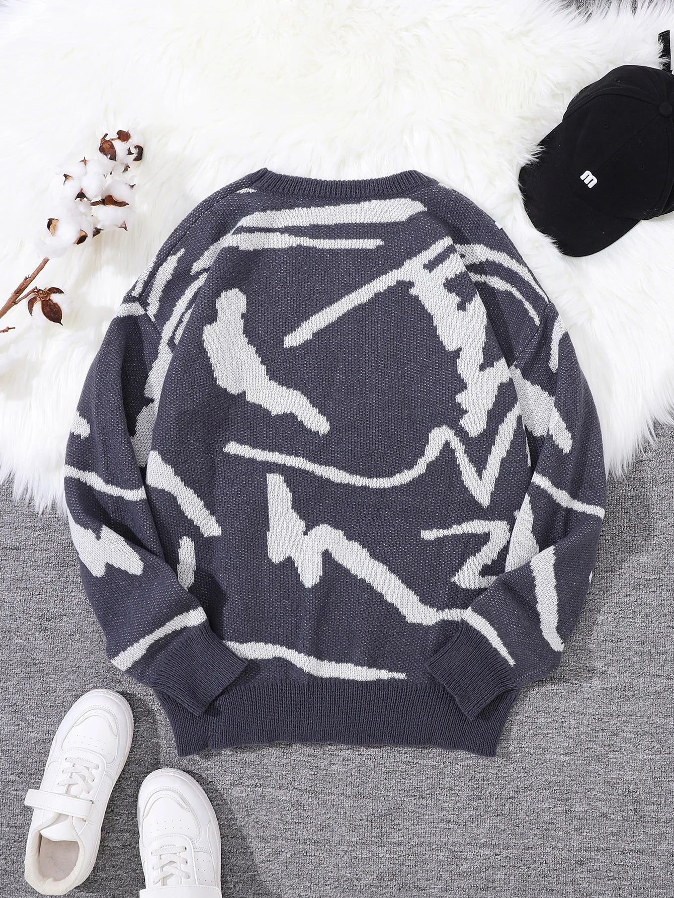 Abstract Knit Sweater