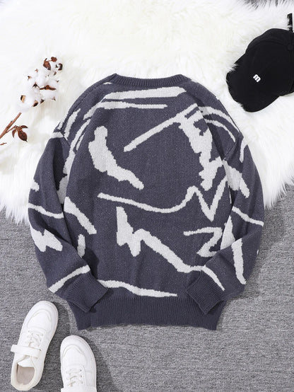 Abstract Knit Sweater