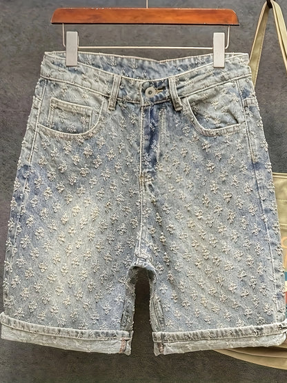 Jacquard Denim Shorts