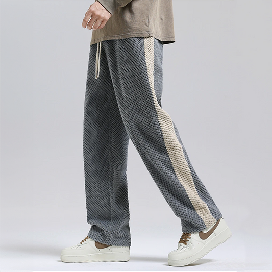 Pantaloni da jogging in velluto a coste a nido d'ape