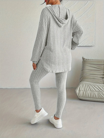 Cristina Ribbed Knit Lounge Set